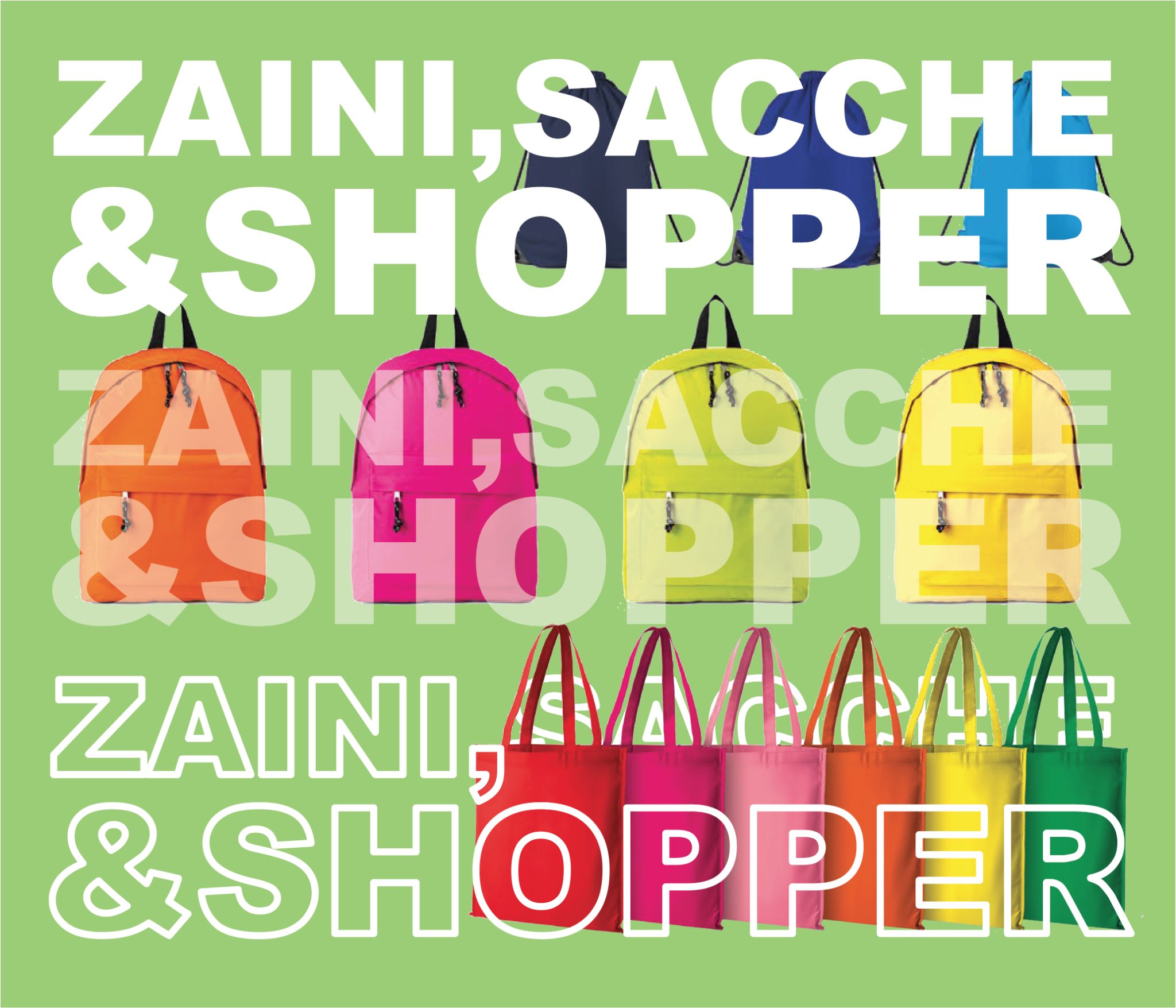 Zaini, sacche e shopper personalizzati